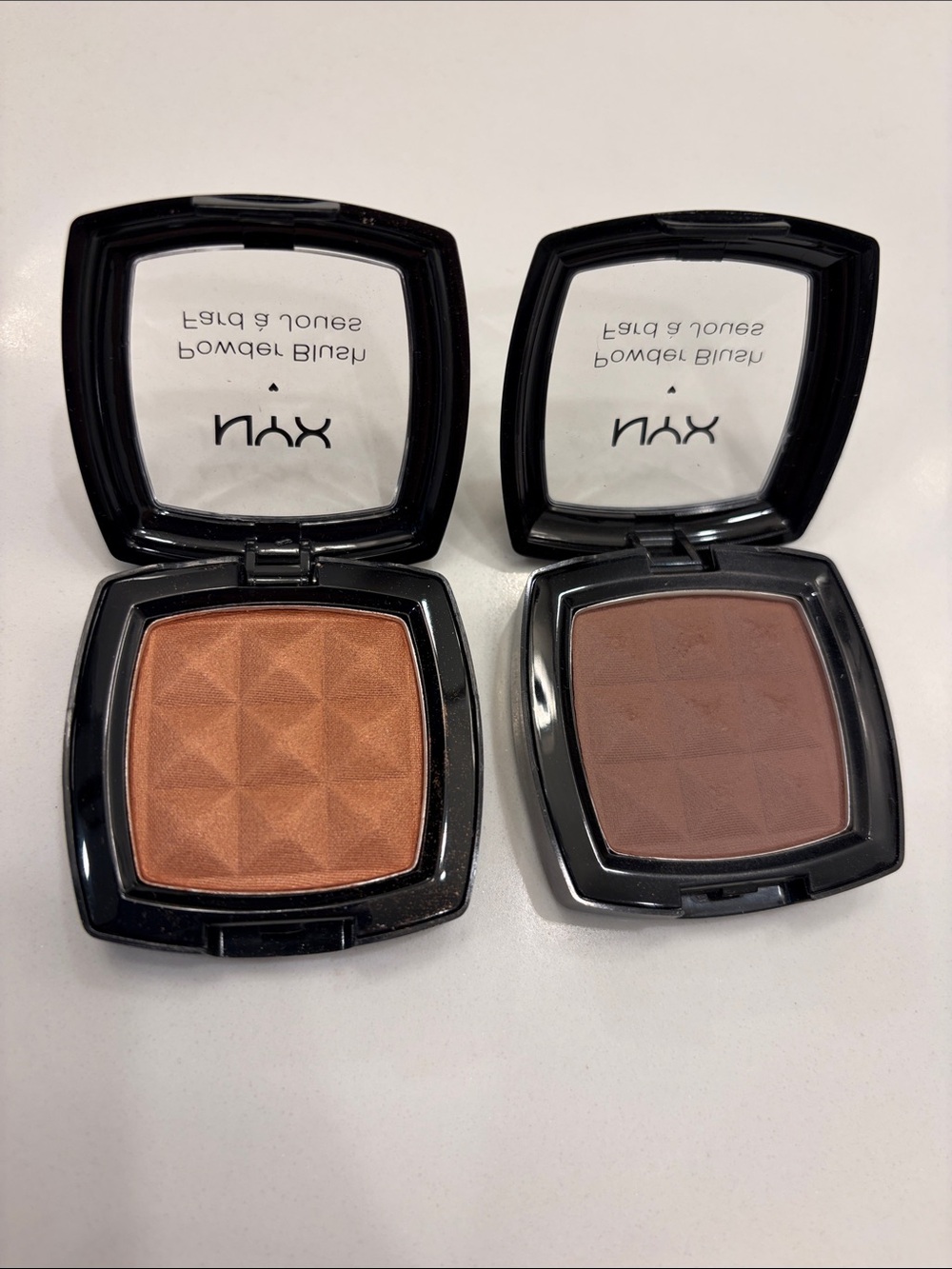 NYX Powder Blush Duo Set of Two in PB11 Taupe & PB12 Terra Cotta